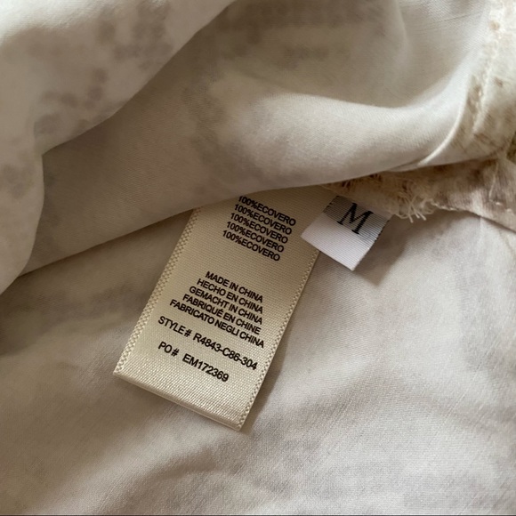 Anthro Cloth & Stone animal snake print white tank top blouse M - Picture 9 of 9